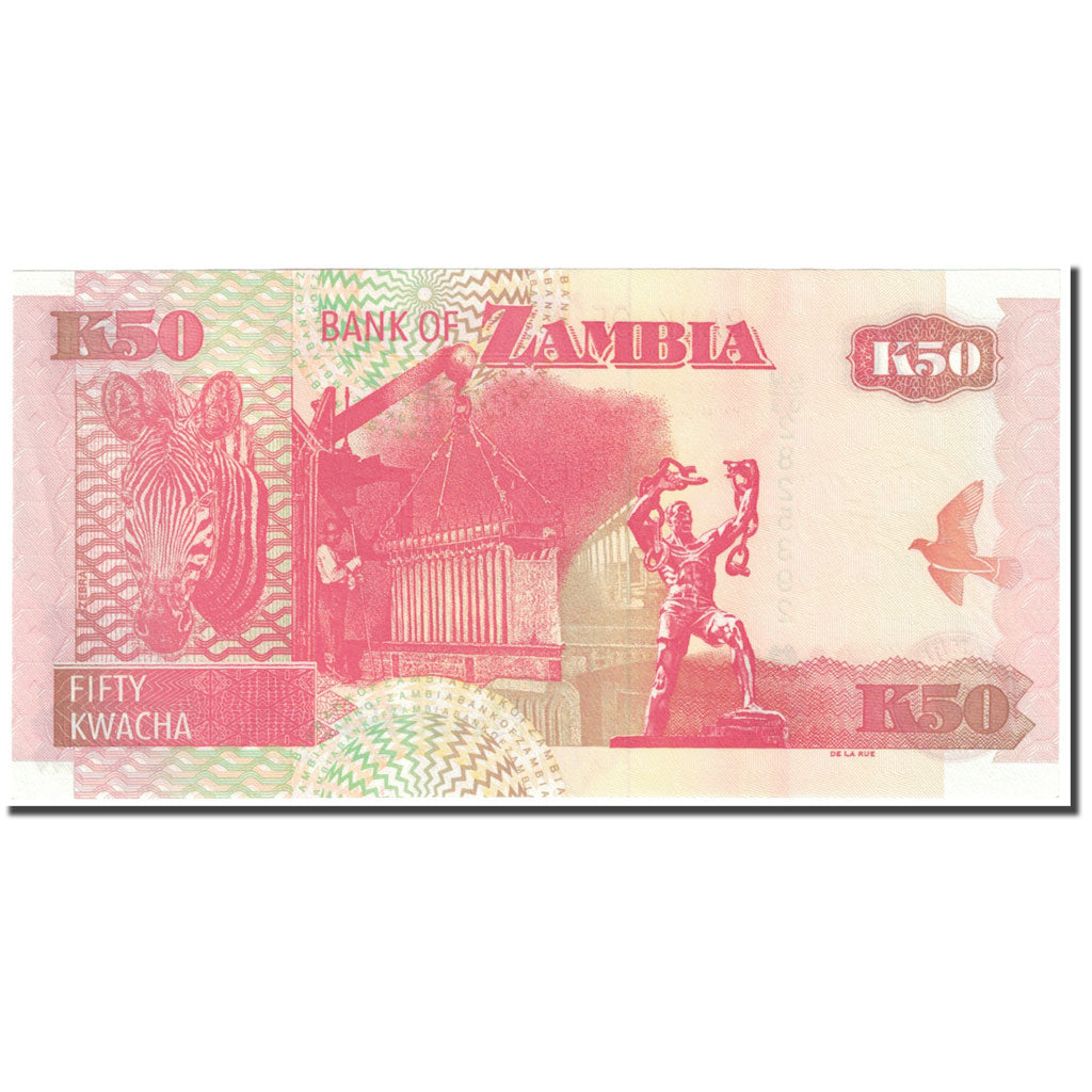 bancnota, 
  
  Zambia, 
  
  50 Kwacha