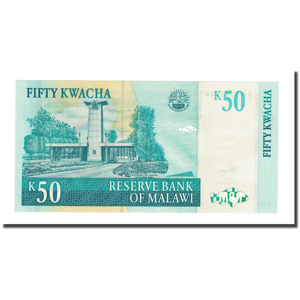 bancnota, 
  
  Malawi, 
  
  50 Kwacha