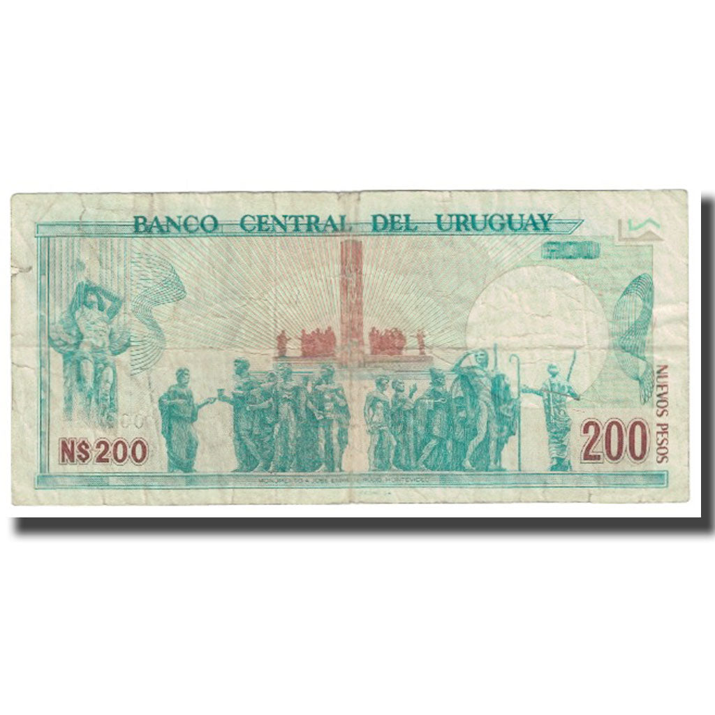 bancnota, 
  
  Uruguay, 
  
  200 de pesos noi