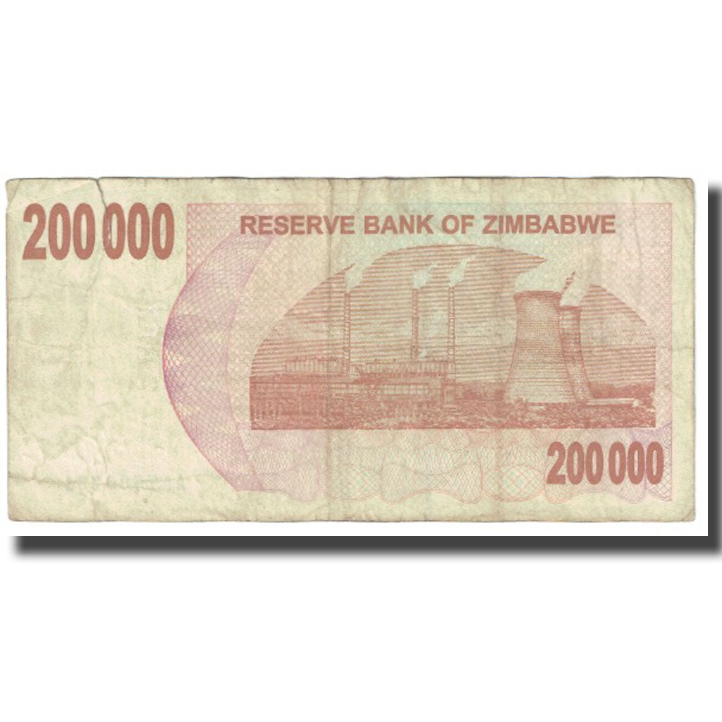 bancnota, 
  
  Zimbabwe, 
  
  200