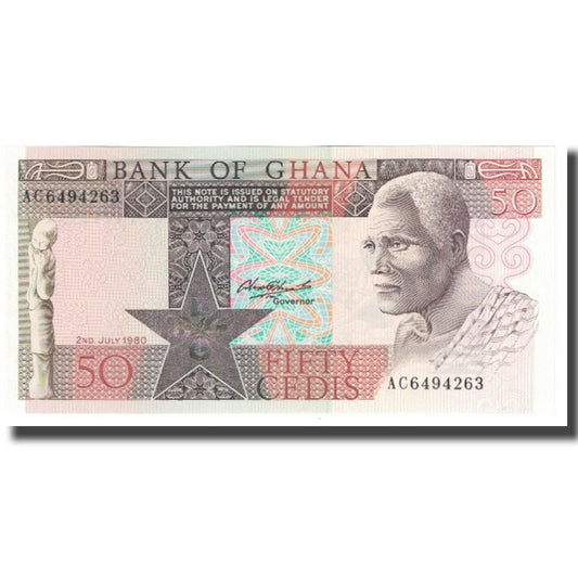 bancnota, 
  
  Ghana, 
  
  50 Cedi