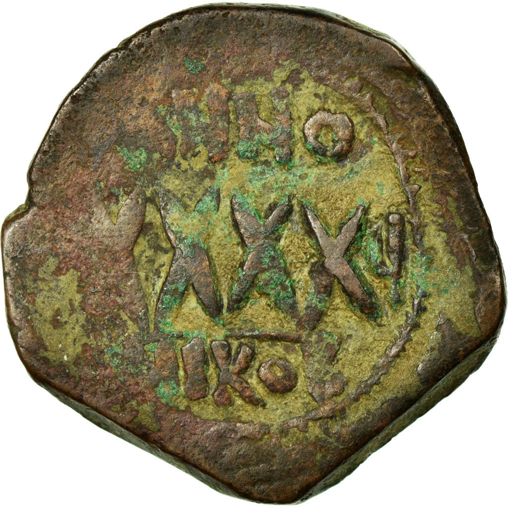 Monedă, 
  
  Phocas 602-610, 
  
  Follis