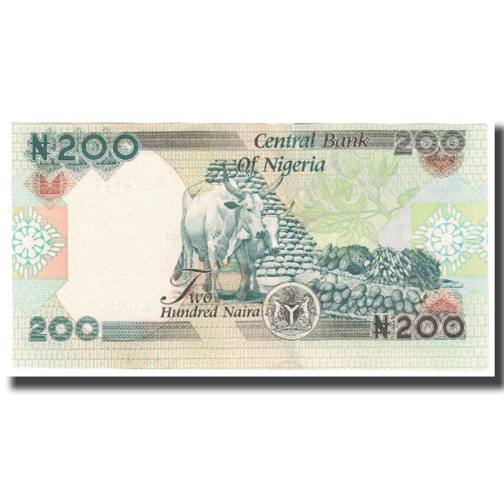 bancnota, 
  
  Nigeria, 
  
  200 Naira