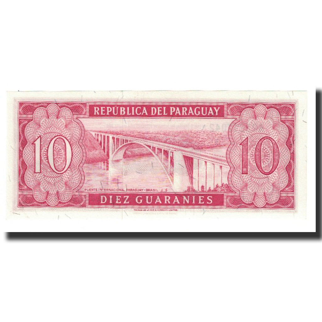 bancnota, 
  
  Paraguay, 
  
  10 Guarani