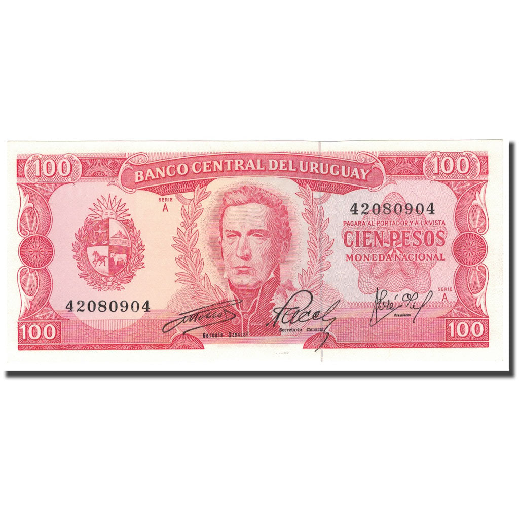 bancnota, 
  
  Uruguay, 
  
  100 de pesos