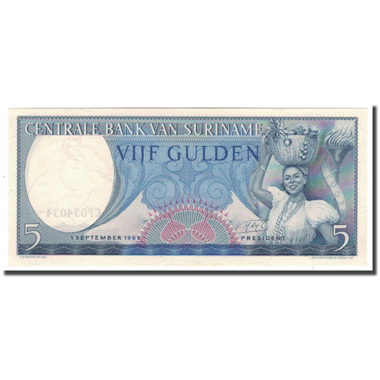 bancnota, 
  
  Surinam, 
  
  5 Gulden