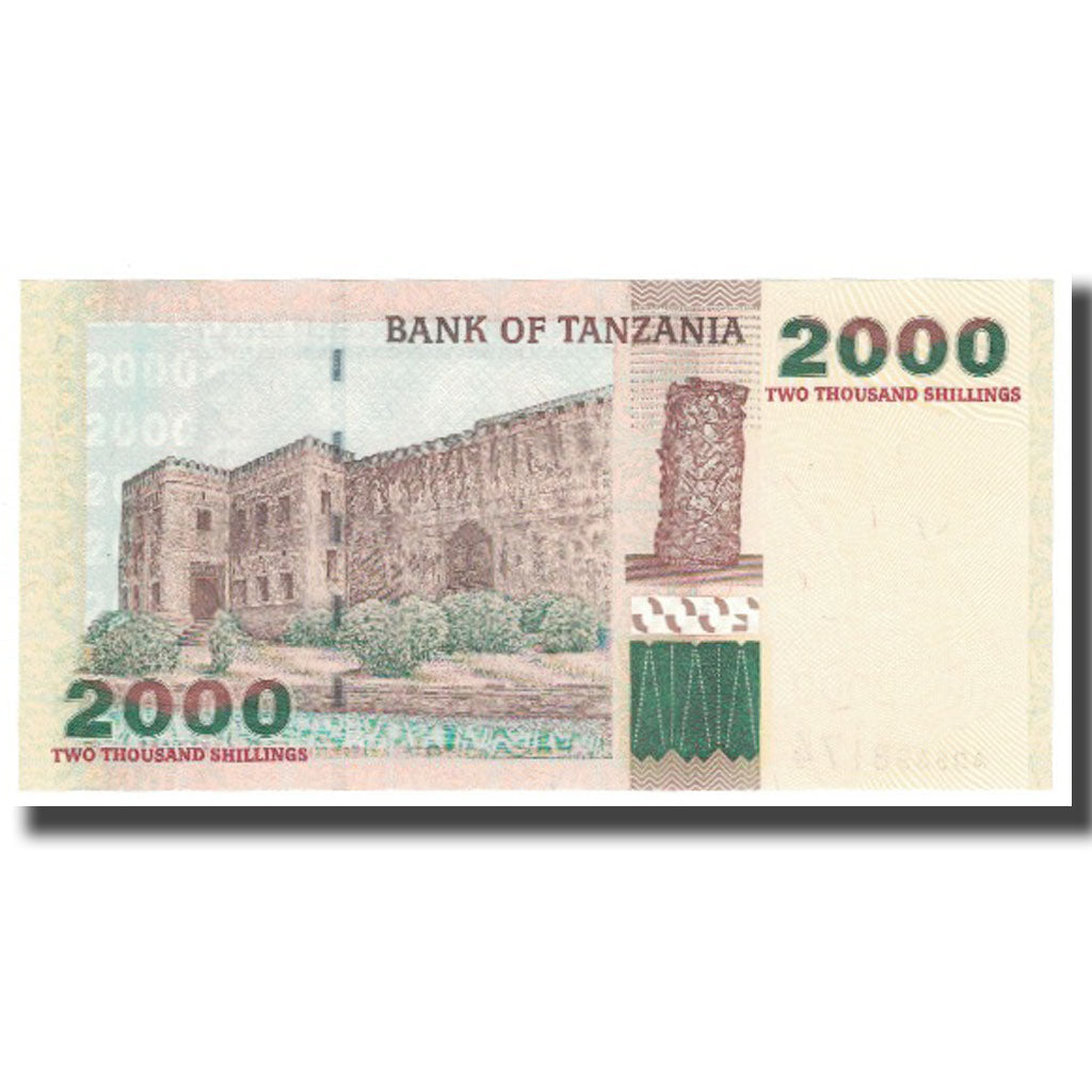 bancnota, 
  
  Tanzania, 
  
  2000 Shilingi