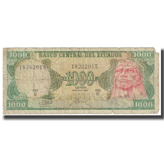 bancnota, 
  
  Ecuador, 
  
  1000 de sucre