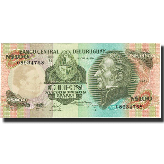 bancnota, 
  
  Uruguay, 
  
  100 de pesos noi