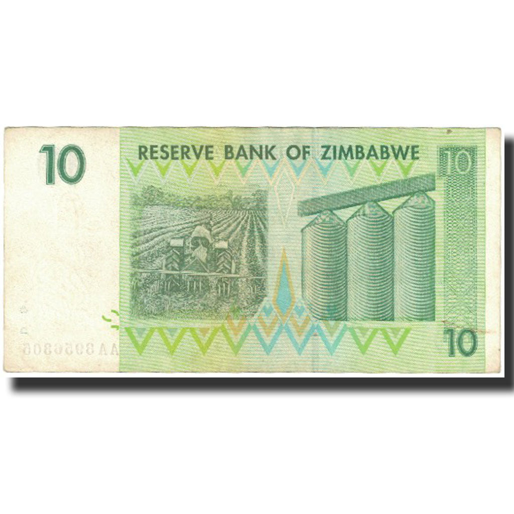 bancnota, 
  
  Zimbabwe, 
  
  10 dolari