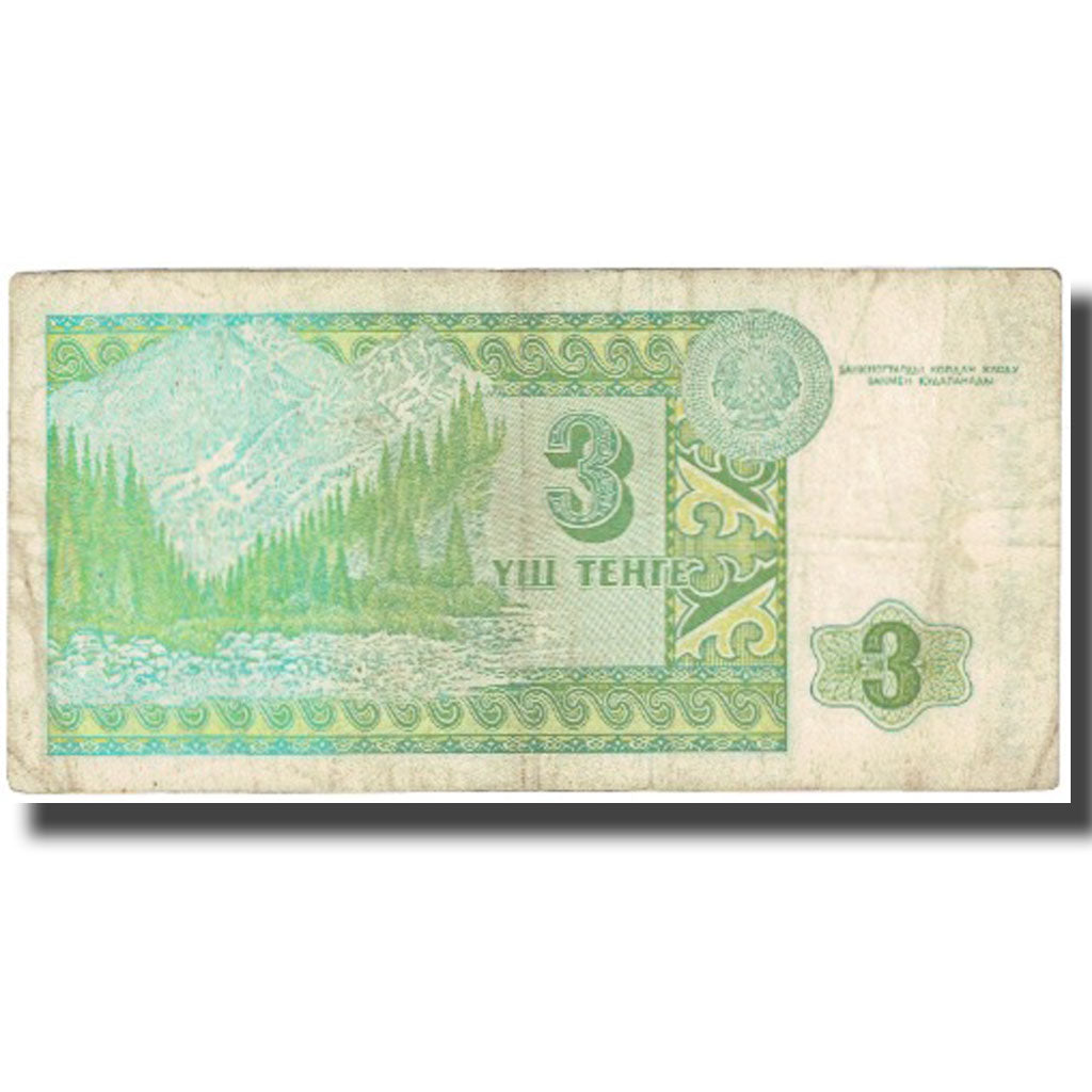 bancnota, 
  
  Kazahstan, 
  
  3 Tenge