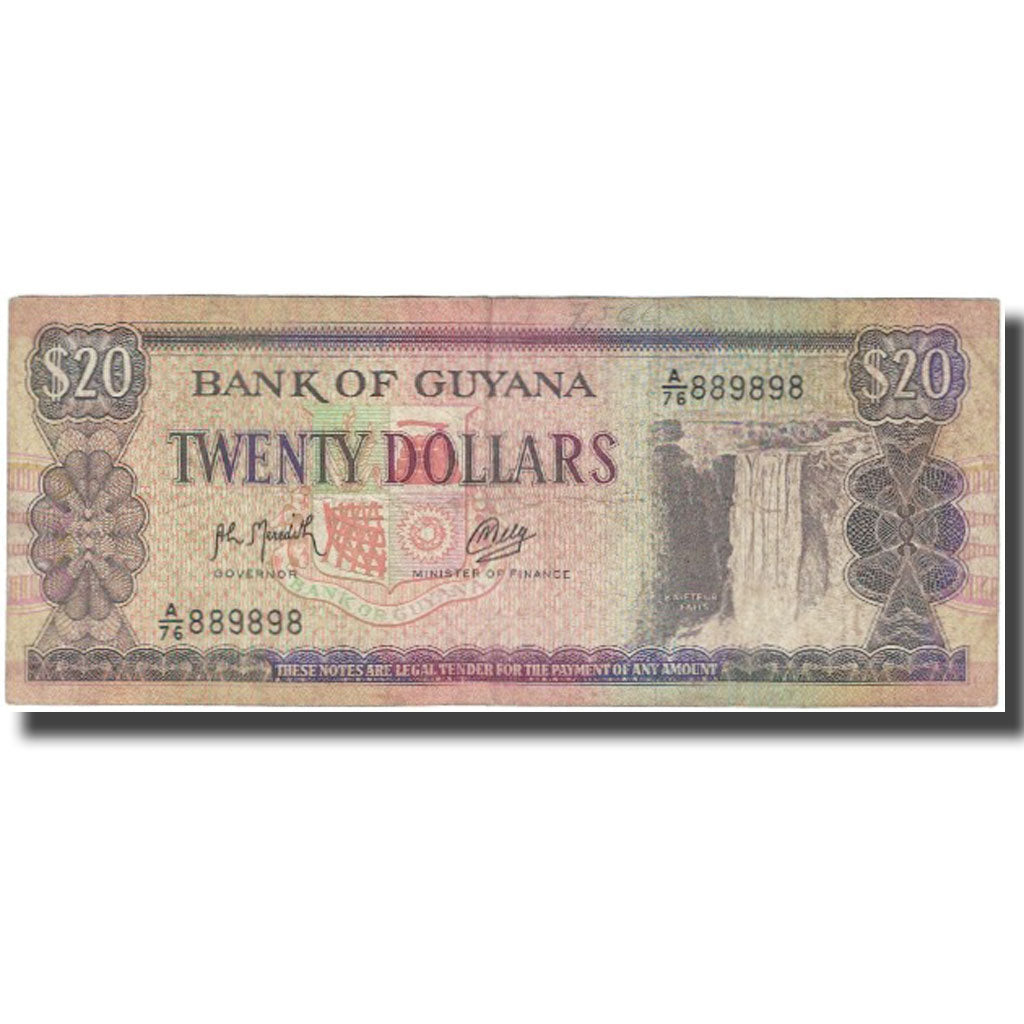 bancnota, 
  
  Guyana, 
  
  20 de dolari