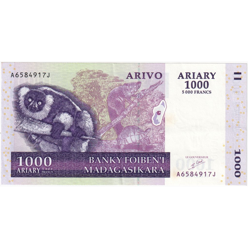 Madagascar, 
  
  1000 Ariary, 
  
  2004