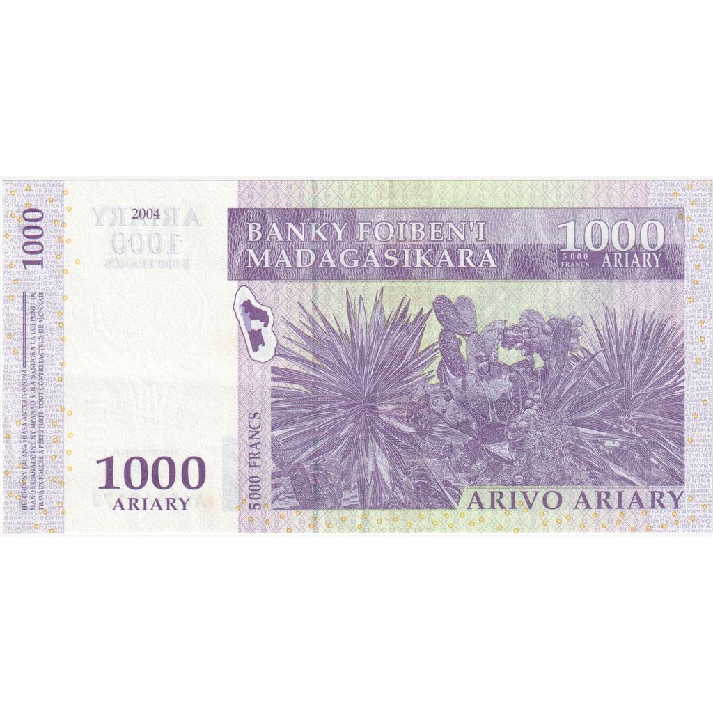 Madagascar, 
  
  1000 Ariary, 
  
  2004