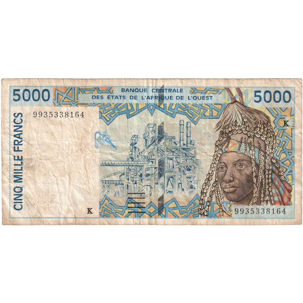 Statele Africii de Vest, 
  
  5000 de franci, 
  
  Nedatat (1998)