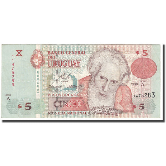 bancnota, 
  
  Uruguay, 
  
  5 pesos Uruguayos