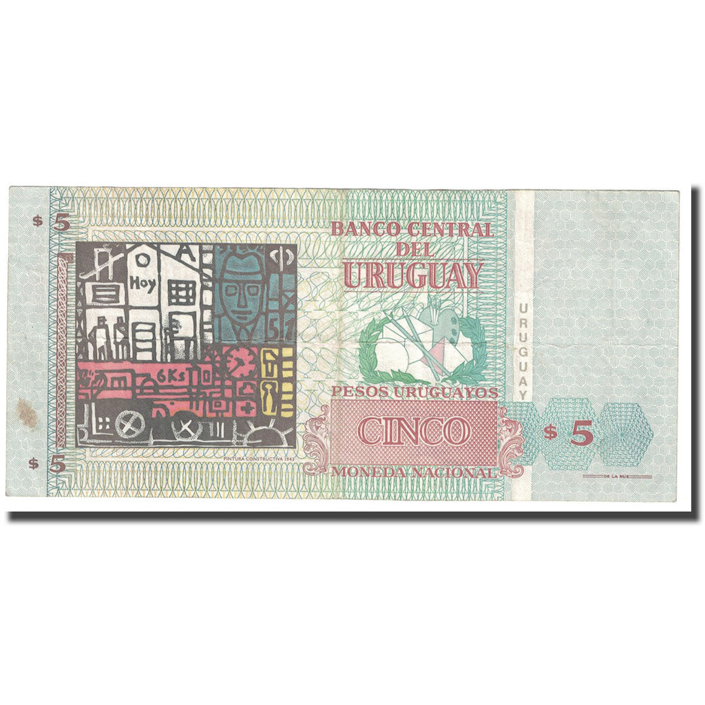 bancnota, 
  
  Uruguay, 
  
  5 pesos Uruguayos