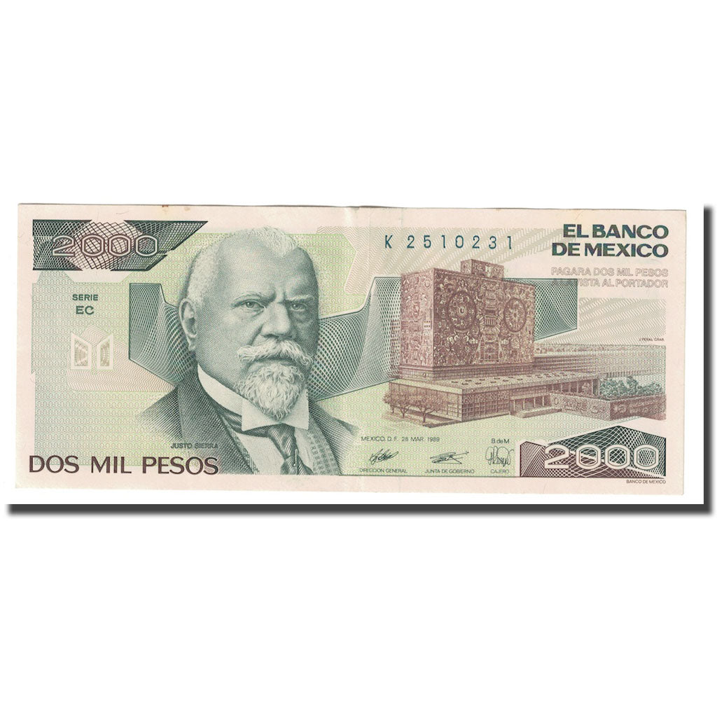 bancnota, 
  
  Mexic, 
  
  2000 de pesos