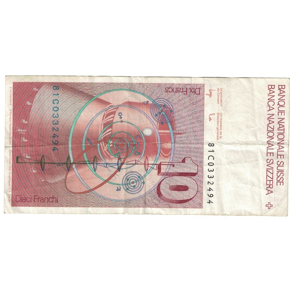 bancnota, 
  
  Elveţia, 
  
  10 Franken