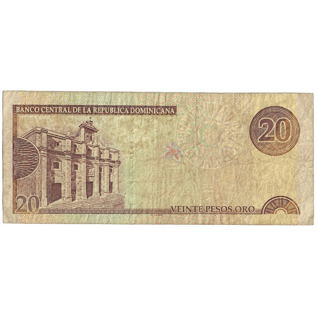 bancnota, 
  
  Republica Dominicană, 
  
  20 pesos oro