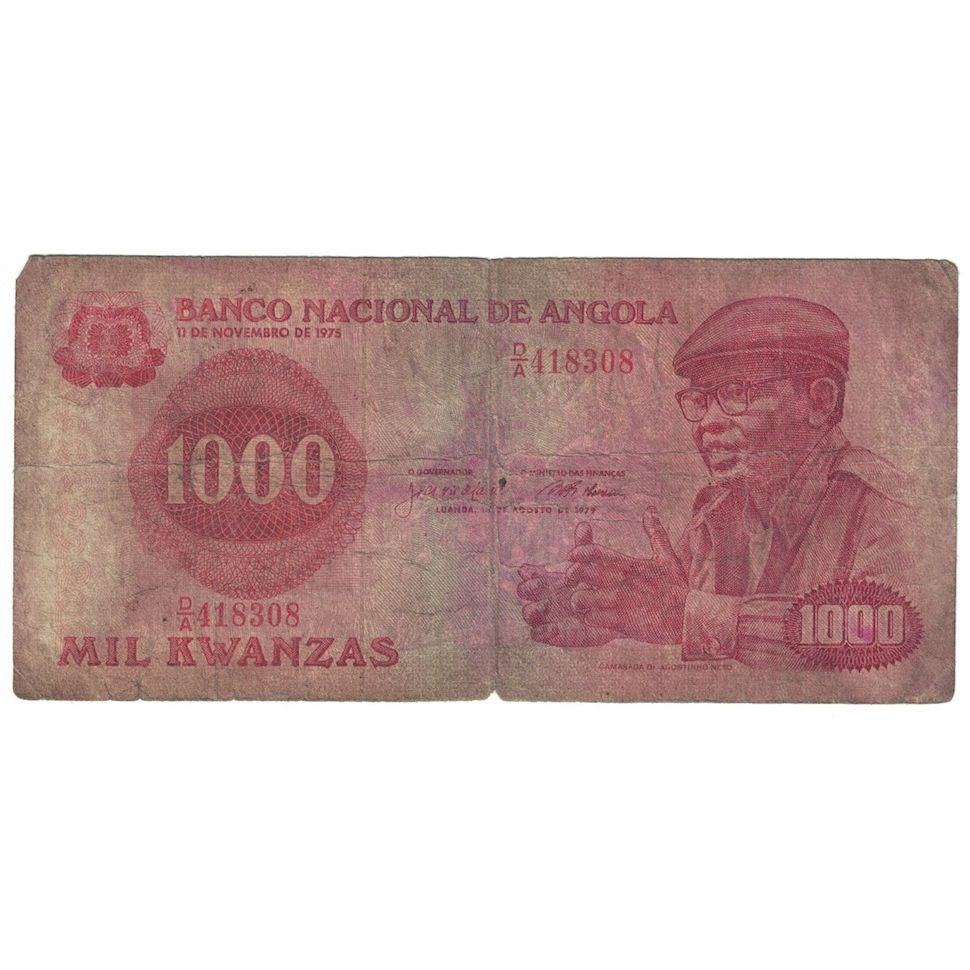 bancnota, 
  
  Angola, 
  
  1000 Kwanzas