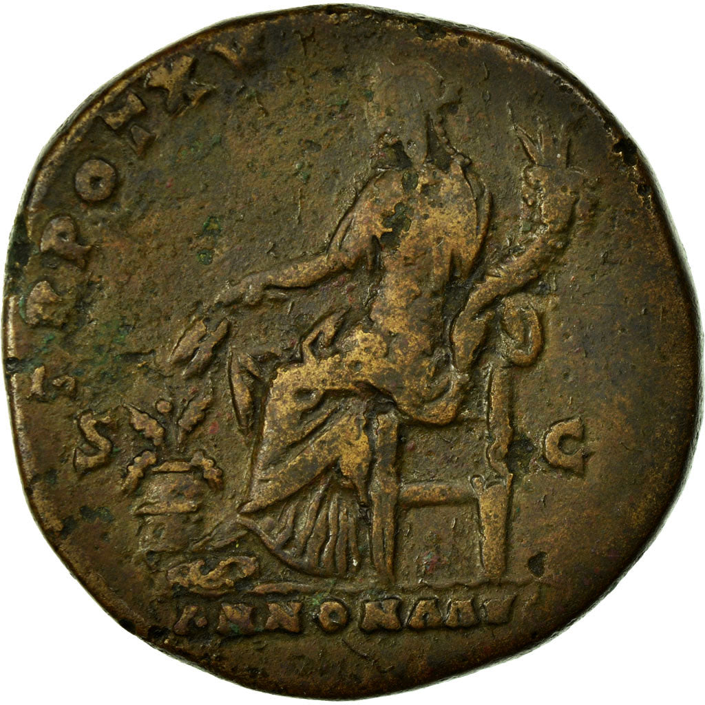 Antoninus Pius, 
  
  Sestertius, 
  
  Cupru