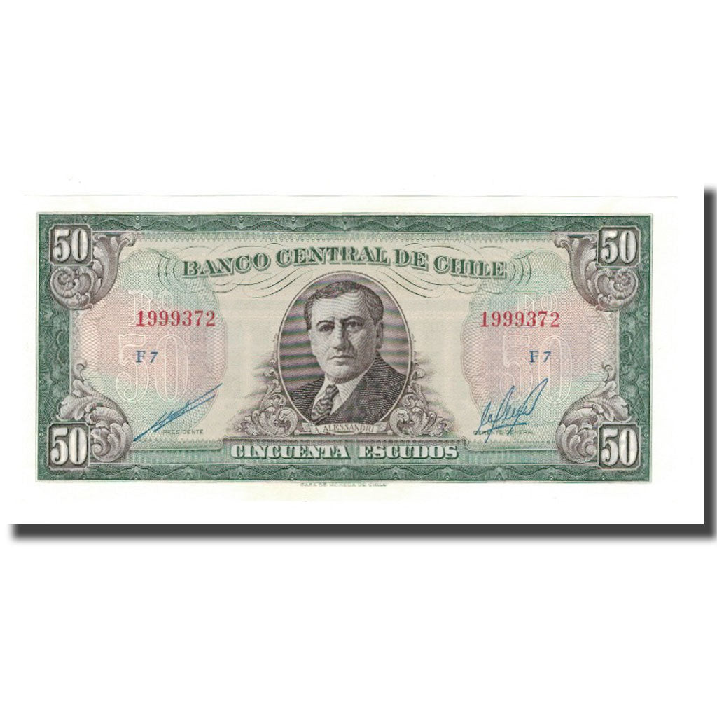 bancnota, 
  
  Chile, 
  
  50 de scude