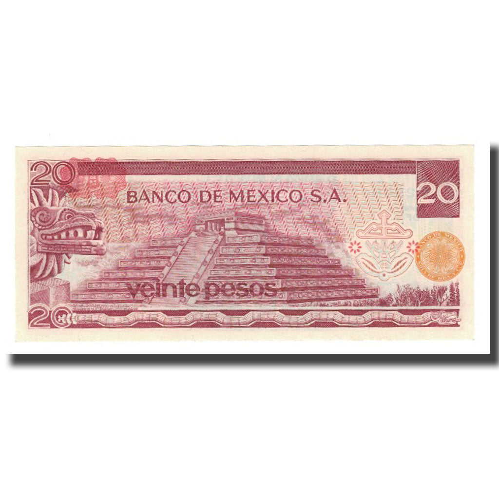 bancnota, 
  
  Mexic, 
  
  20 de pesos