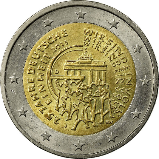 GERMANIA - REPUBLICA FEDERALA, 
  
  2 euro, 
  
  Reunificarea