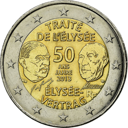 Franţa, 
  
  2 euro, 
  
  Prietenia franco-germană