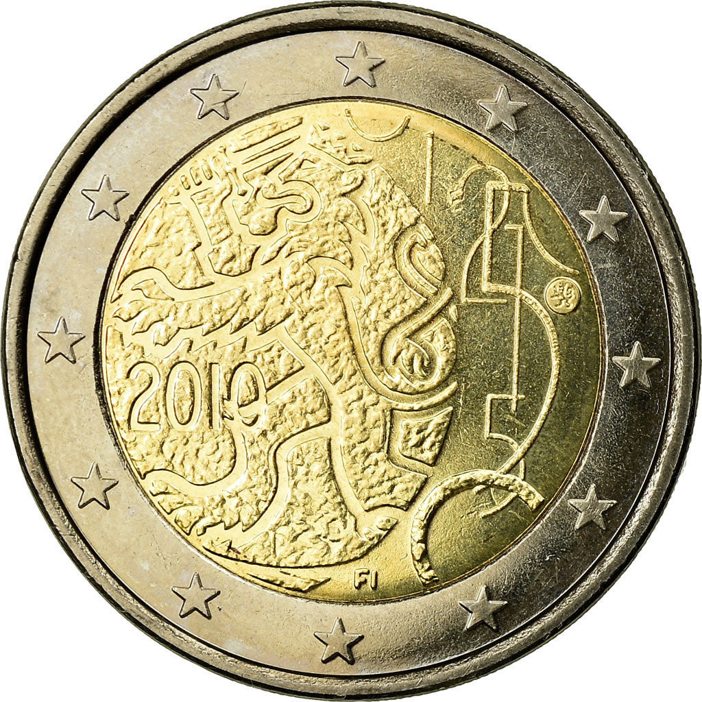 Finlanda, 
  
  2 euro, 
  
  emission de la monnaie