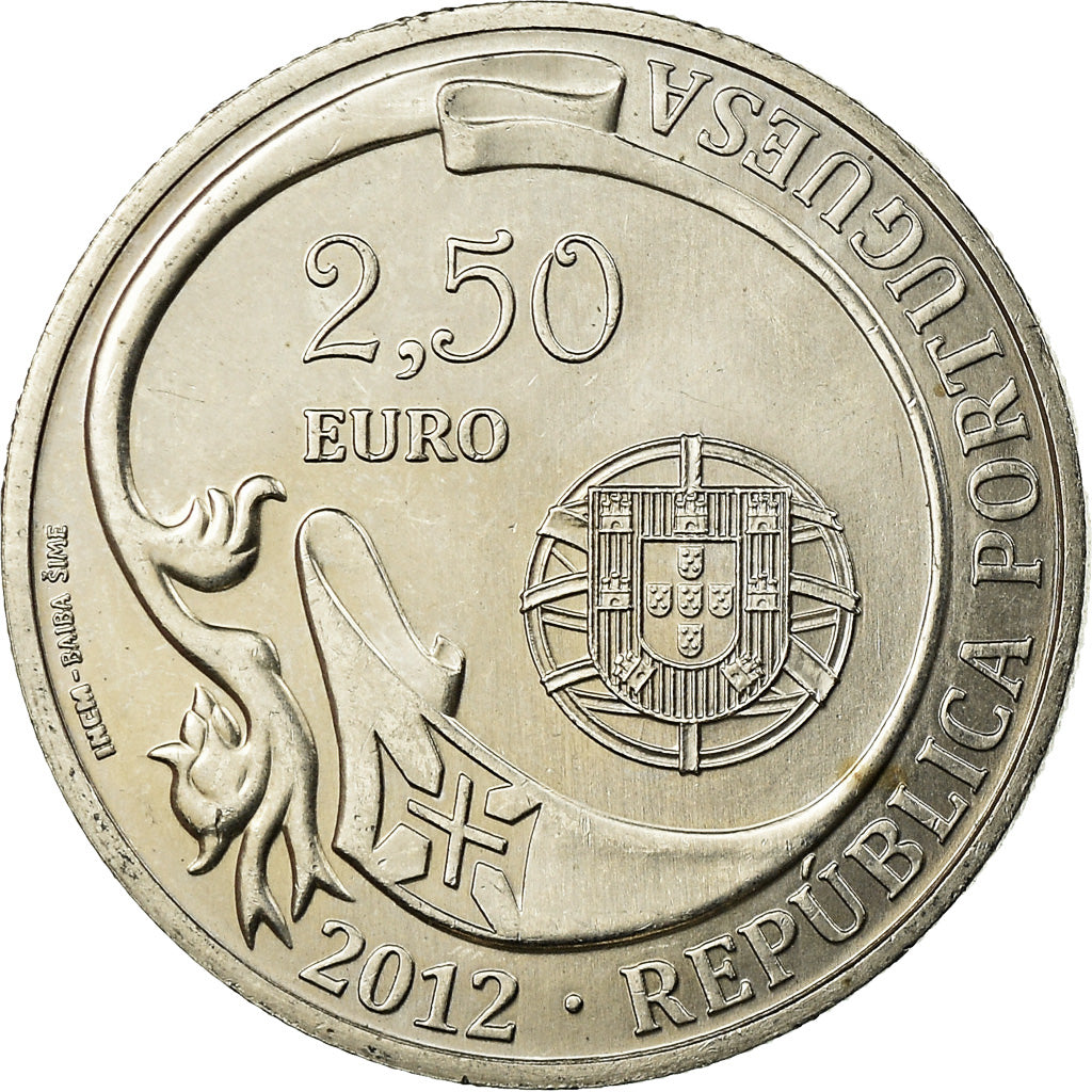 Portugalia, 
  
  2-1/2 euro, 
  
  navire ecole sagres