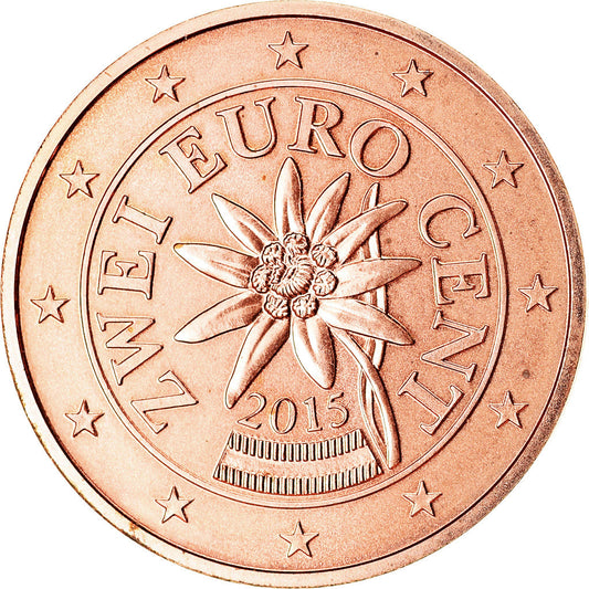 Austria, 
  
  2 cenți de euro, 
  
  2015