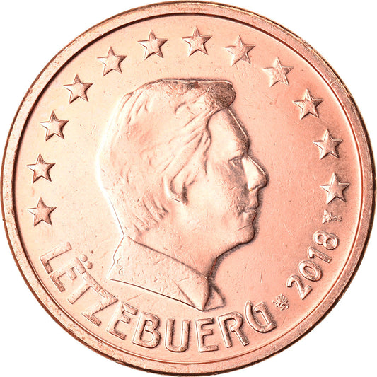 Luxemburg, 
  
  2 cenți de euro, 
  
  2018