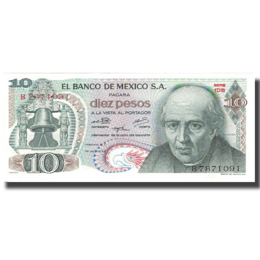 bancnota, 
  
  Mexic, 
  
  10 pesos