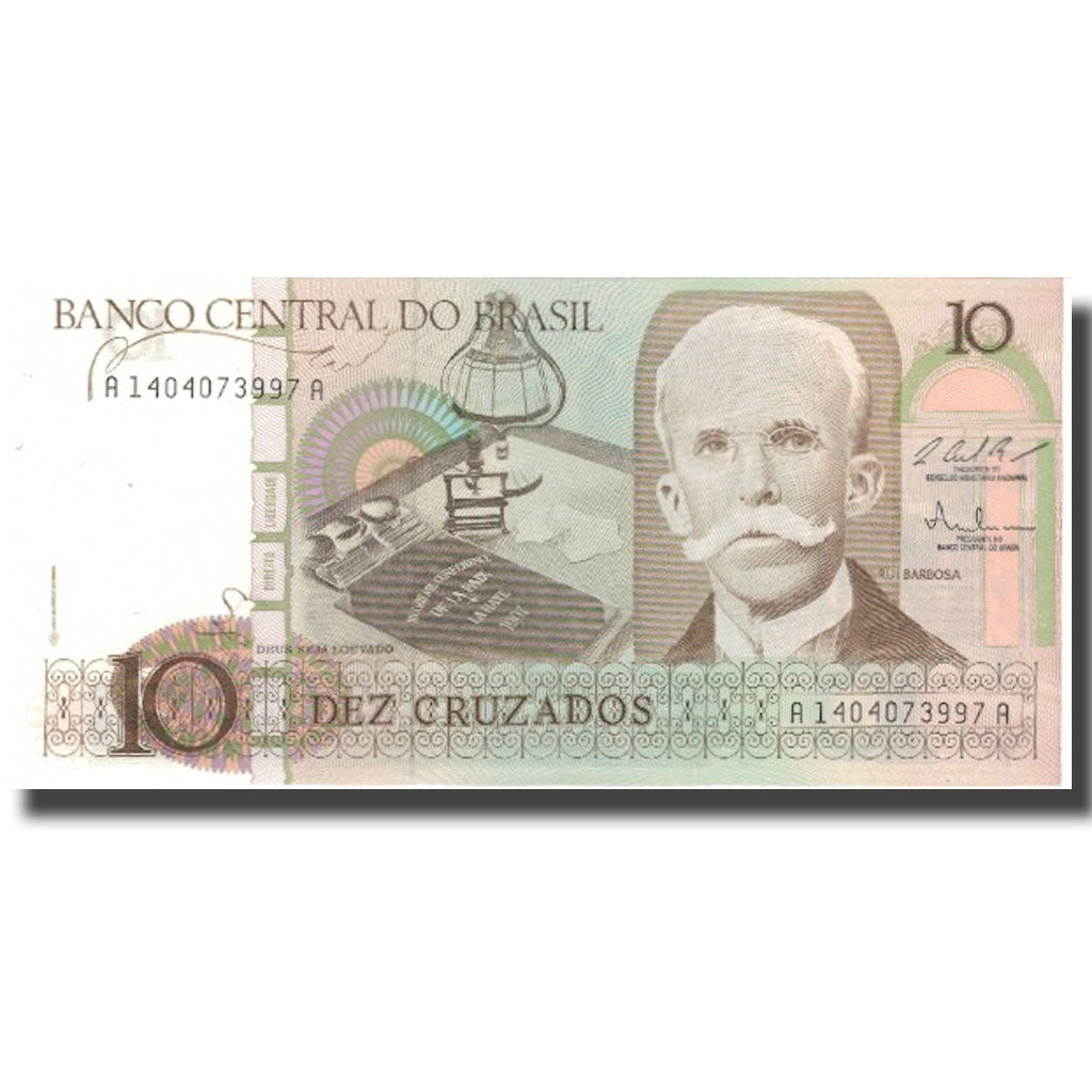 bancnota, 
  
  Brazilia, 
  
  10 Cruzados