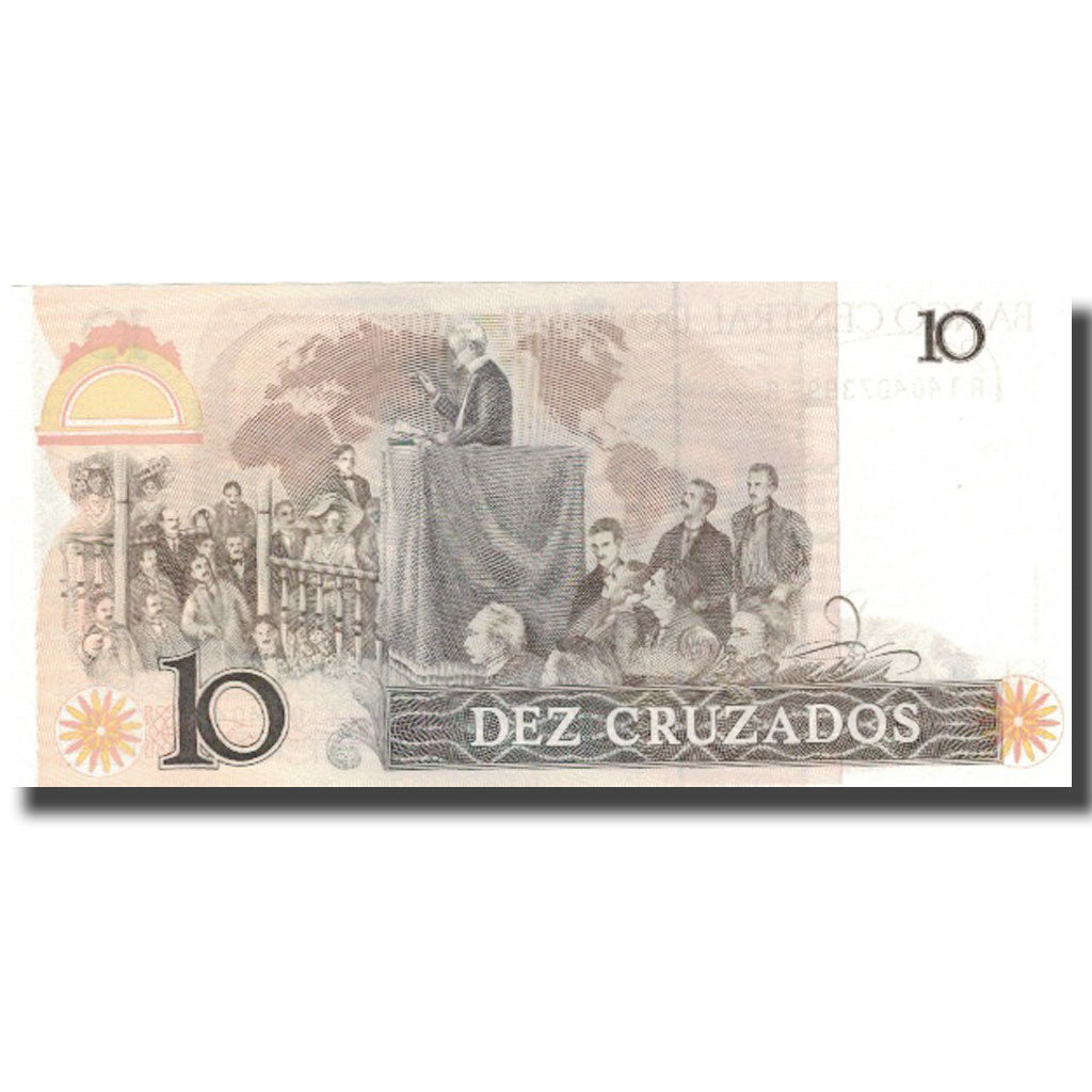 bancnota, 
  
  Brazilia, 
  
  10 Cruzados