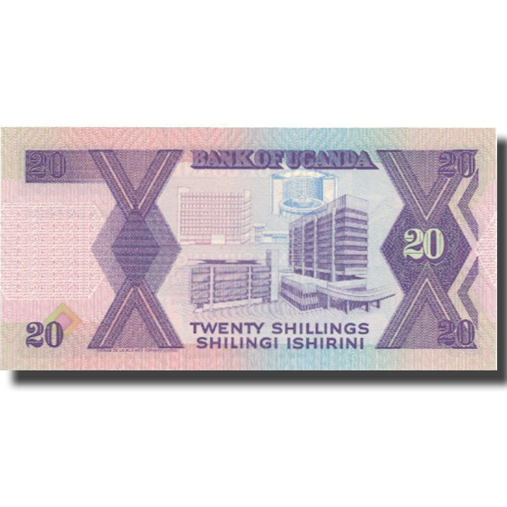 bancnota, 
  
  Uganda, 
  
  20 șilingi