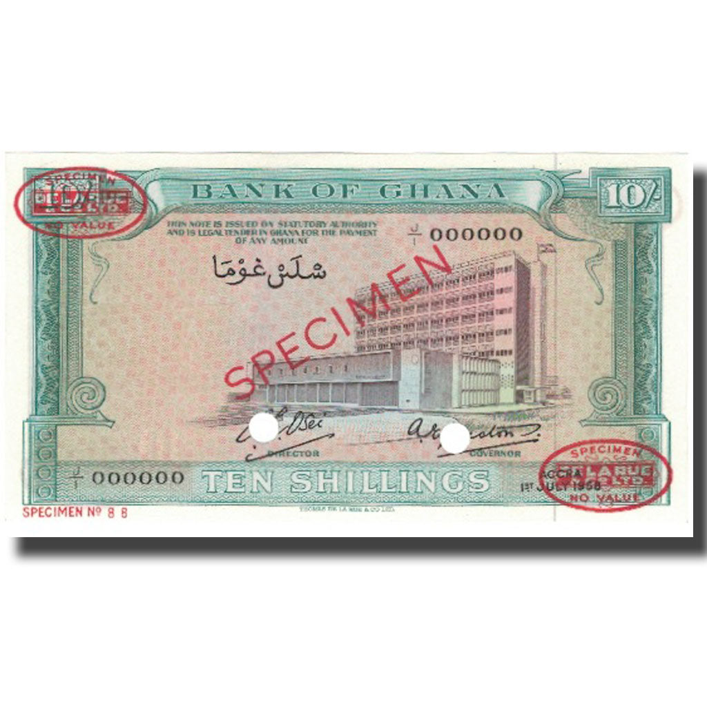 bancnota, 
  
  Ghana, 
  
  10 șilingi