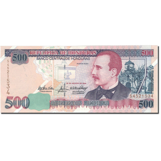 bancnota, 
  
  Honduras, 
  
  500 Lempiras