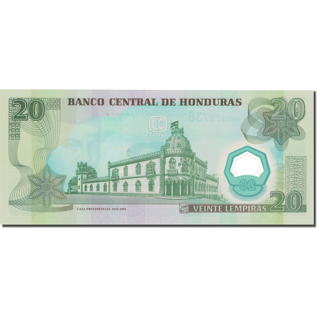 bancnota, 
  
  Honduras, 
  
  20 Lempiras