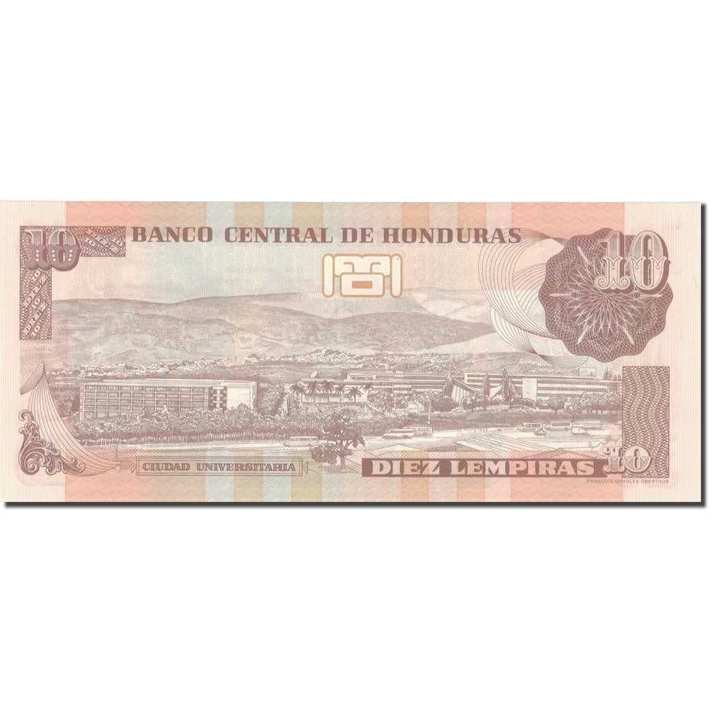 bancnota, 
  
  Honduras, 
  
  10 Lempiras