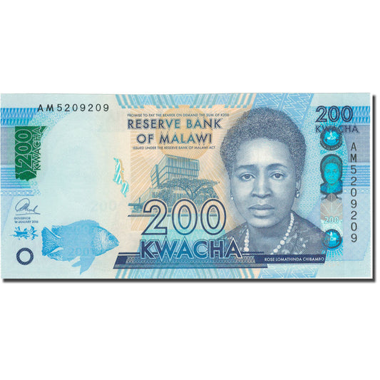 bancnota, 
  
  Malawi, 
  
  200 Kwacha