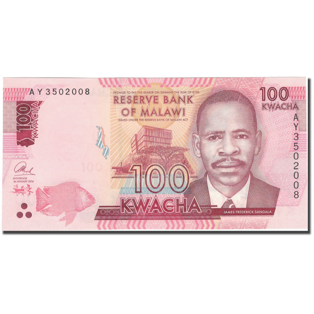 bancnota, 
  
  Malawi, 
  
  100 Kwacha