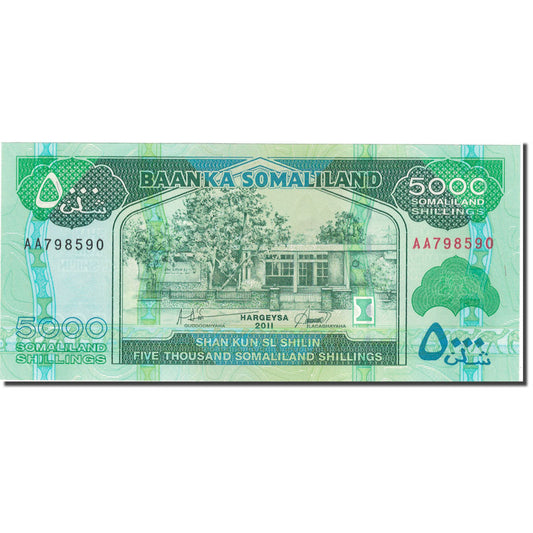 bancnota, 
  
  Somaliland, 
  
  5000 de șilingi