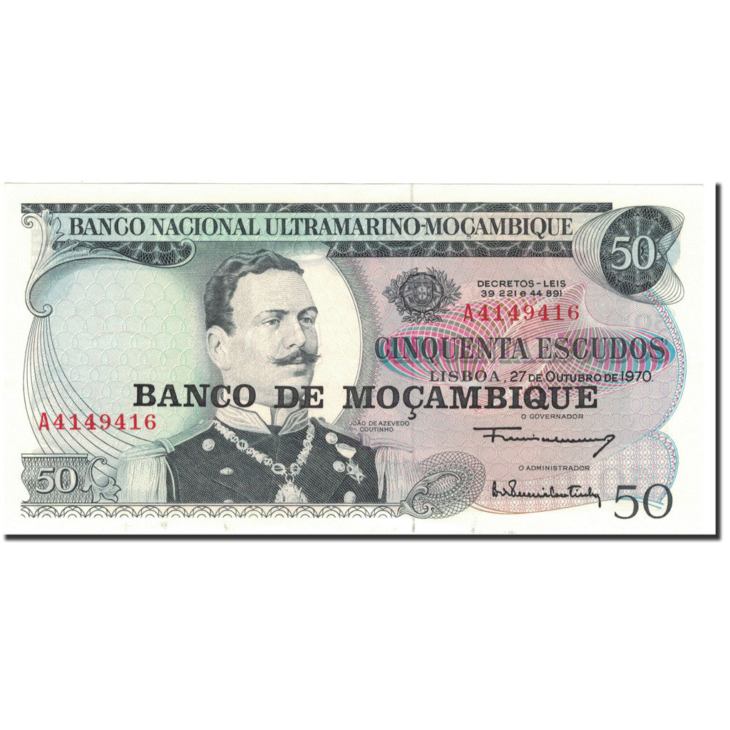 bancnota, 
  
  Mozambic, 
  
  50 de scude