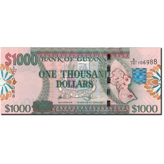 bancnota, 
  
  Guyana, 
  
  1000 de dolari