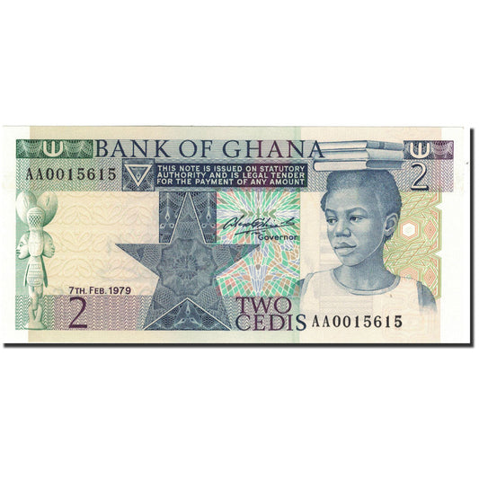 bancnota, 
  
  Ghana, 
  
  2 Cedis