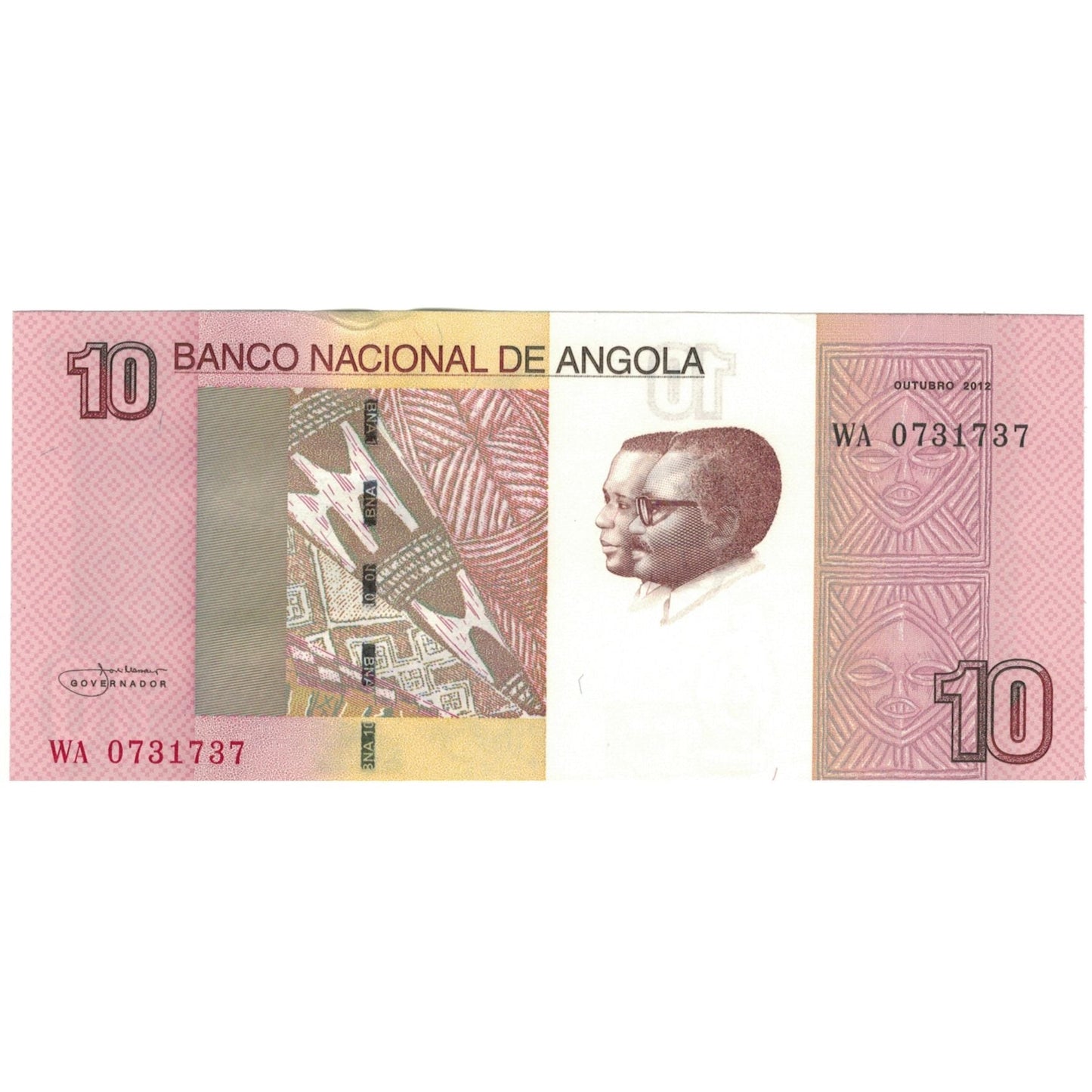 bancnota, 
  
  Angola, 
  
  10 Kwanzas