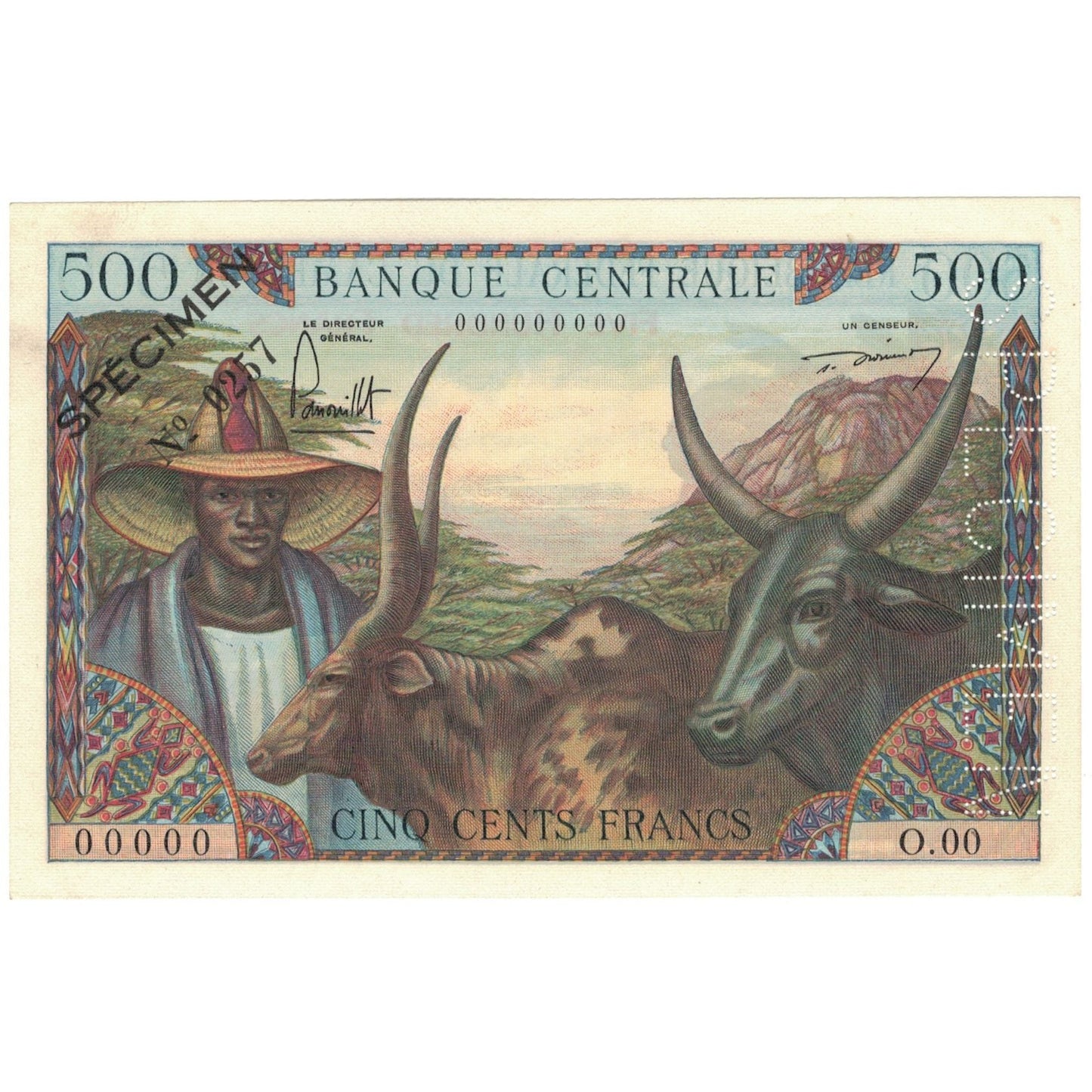 bancnota, 
  
  Camerun, 
  
  500 de franci